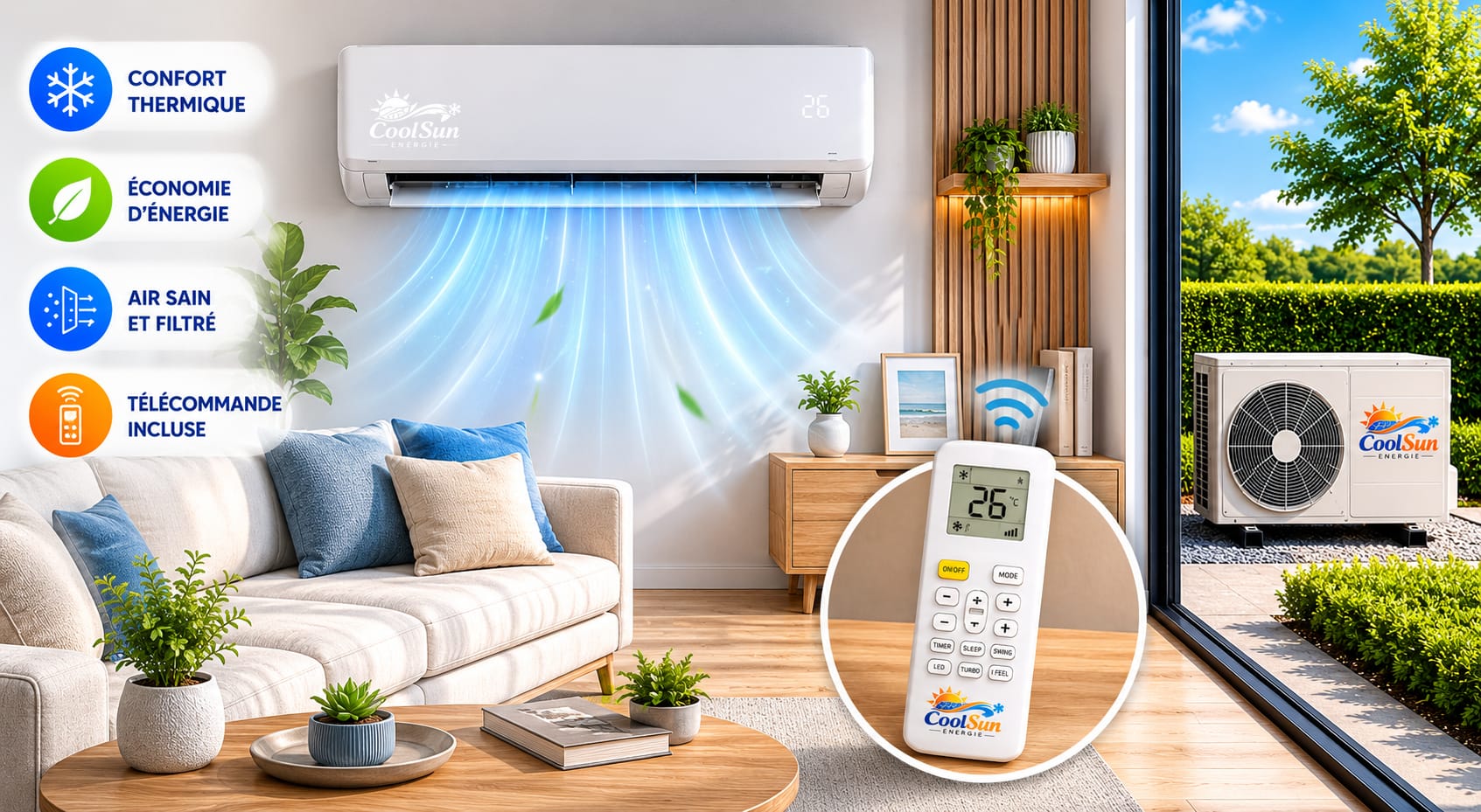 Pompe à chaleur monosplit CoolSun Energie